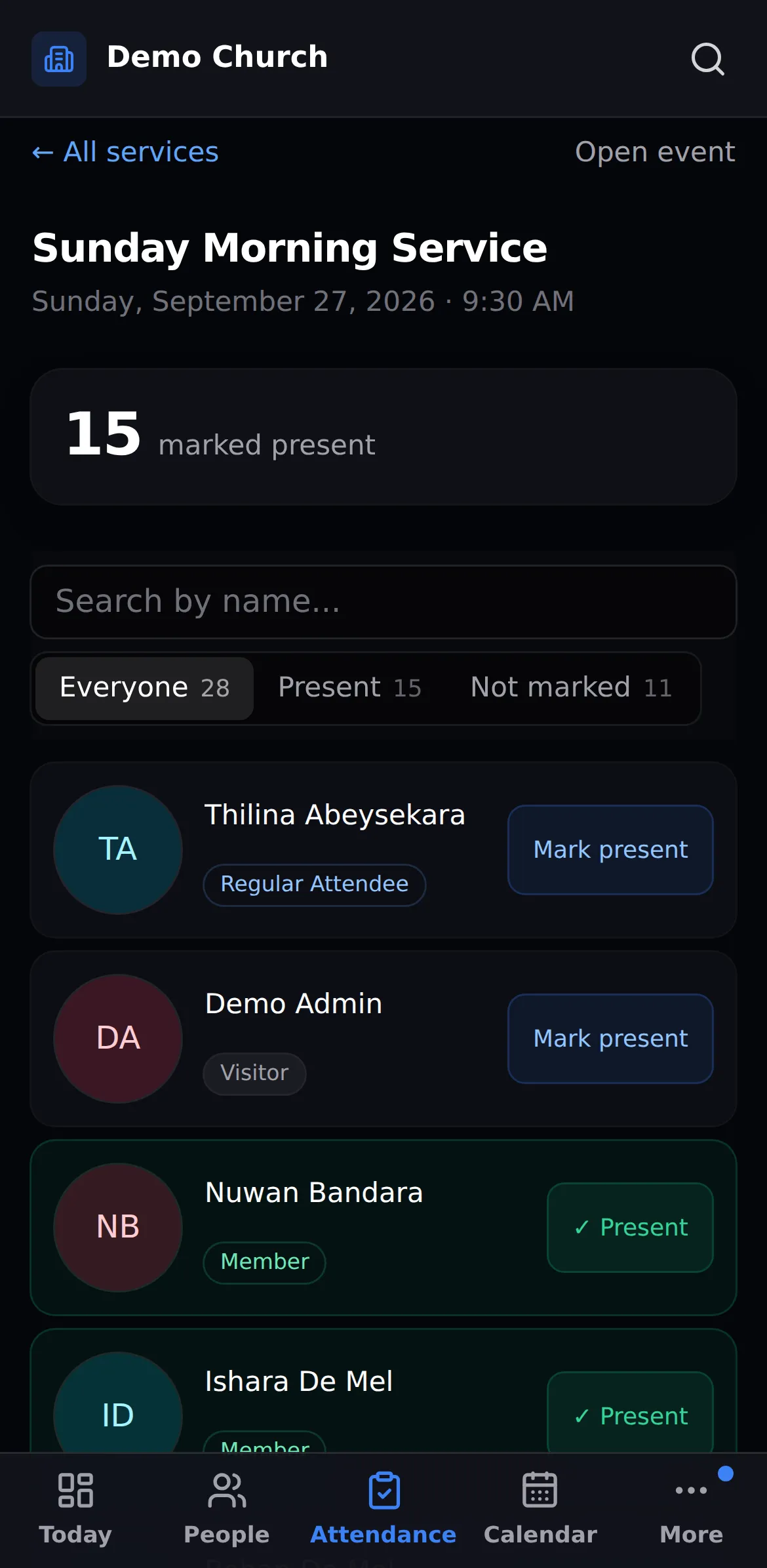 Register · Not marked