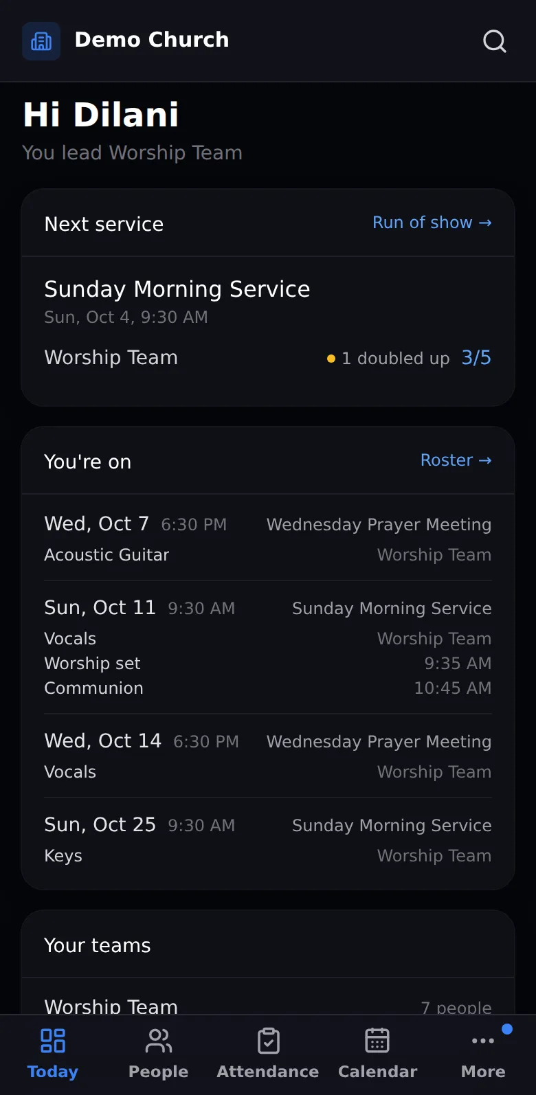 Today, for leaders on a phone